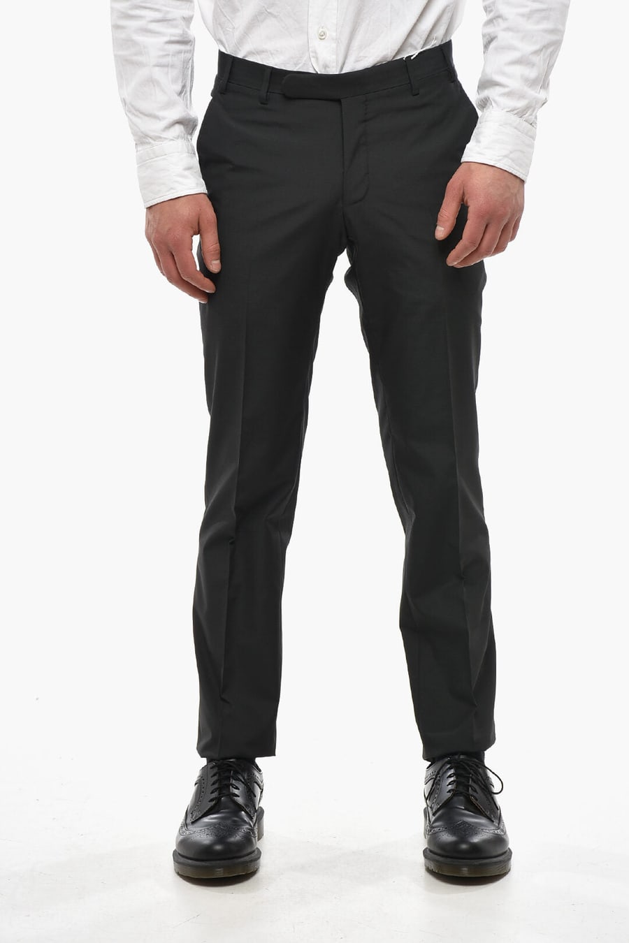 Corneliani 3500~CC COLLECTION Virgin Wool-Blend Straight-Leg Pants RESET