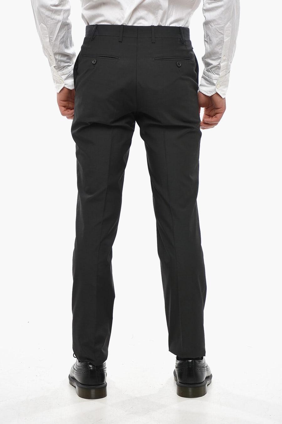 Corneliani 3500~CC COLLECTION Virgin Wool-Blend Straight-Leg Pants RESET, view 2