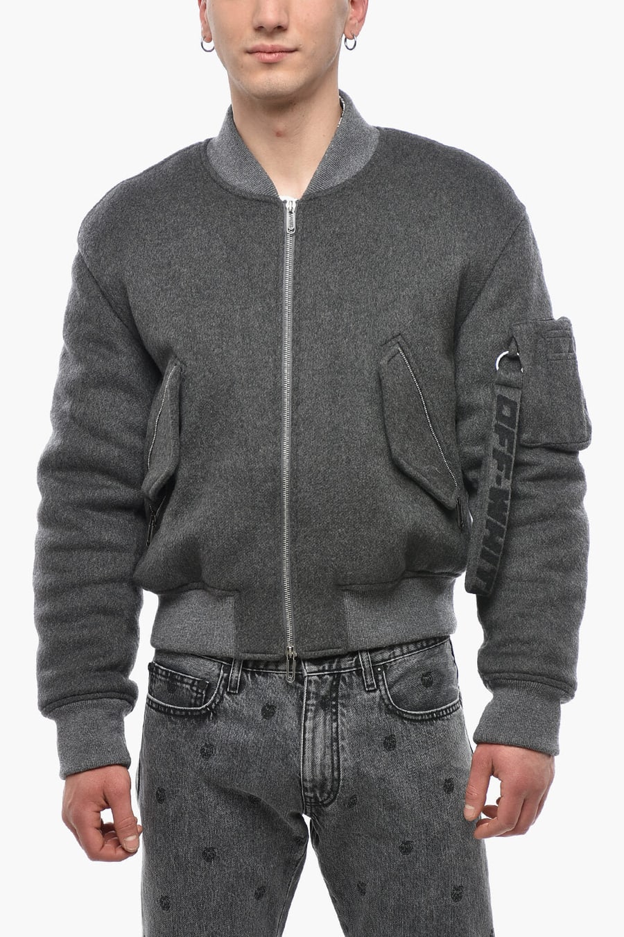 Off-White 2470~Pure Cashmere Padded Bomber QUOTE