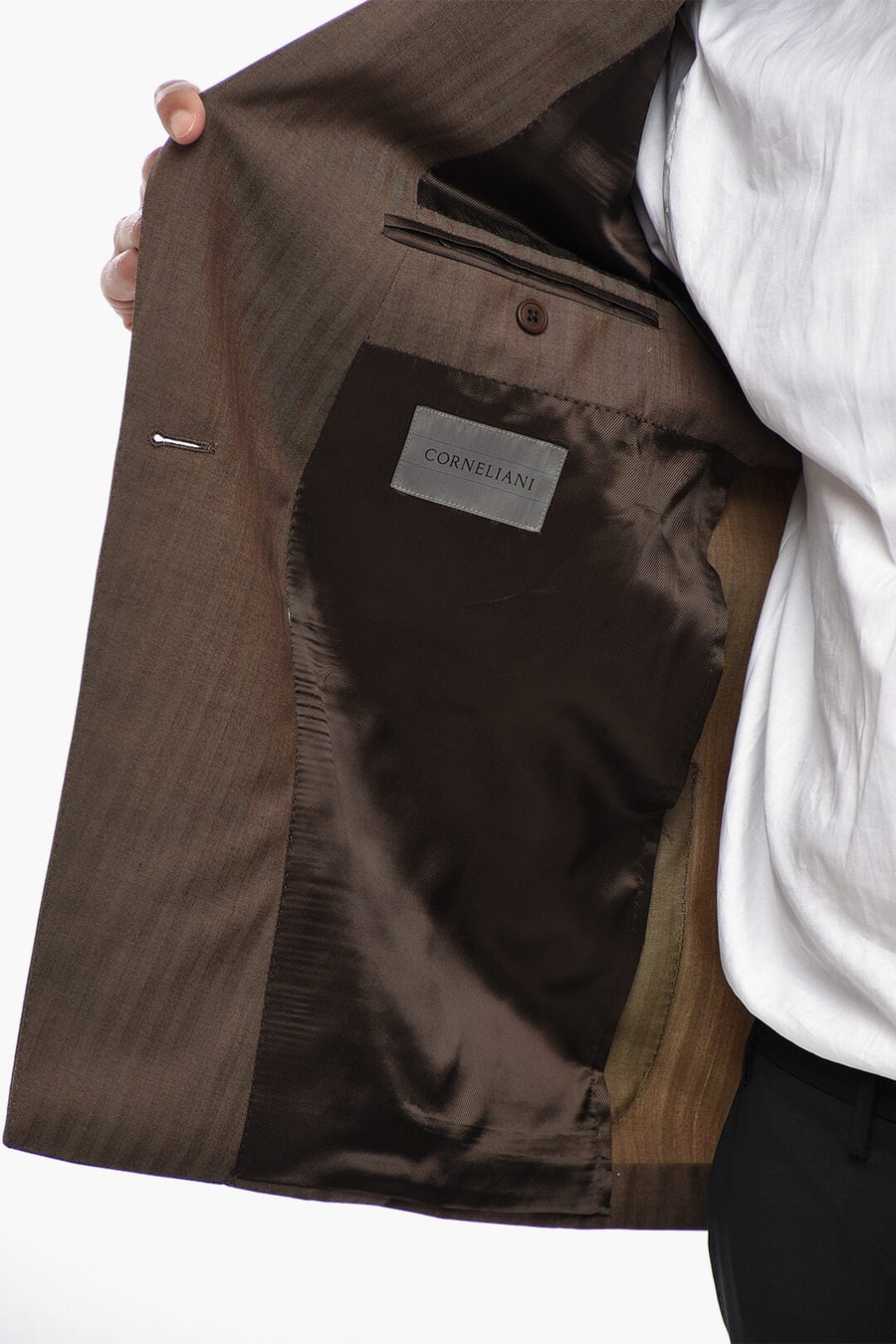 Corneliani 2405~Double-Breasted Blazer GATE with Patch Pockets, view 2