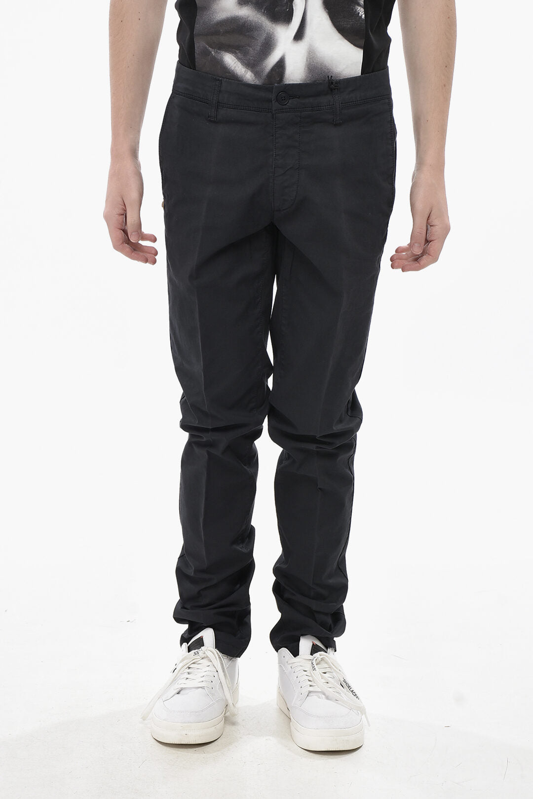 Corneliani 2405~CC COLLECTION Stretch Cotton Chino Trousers