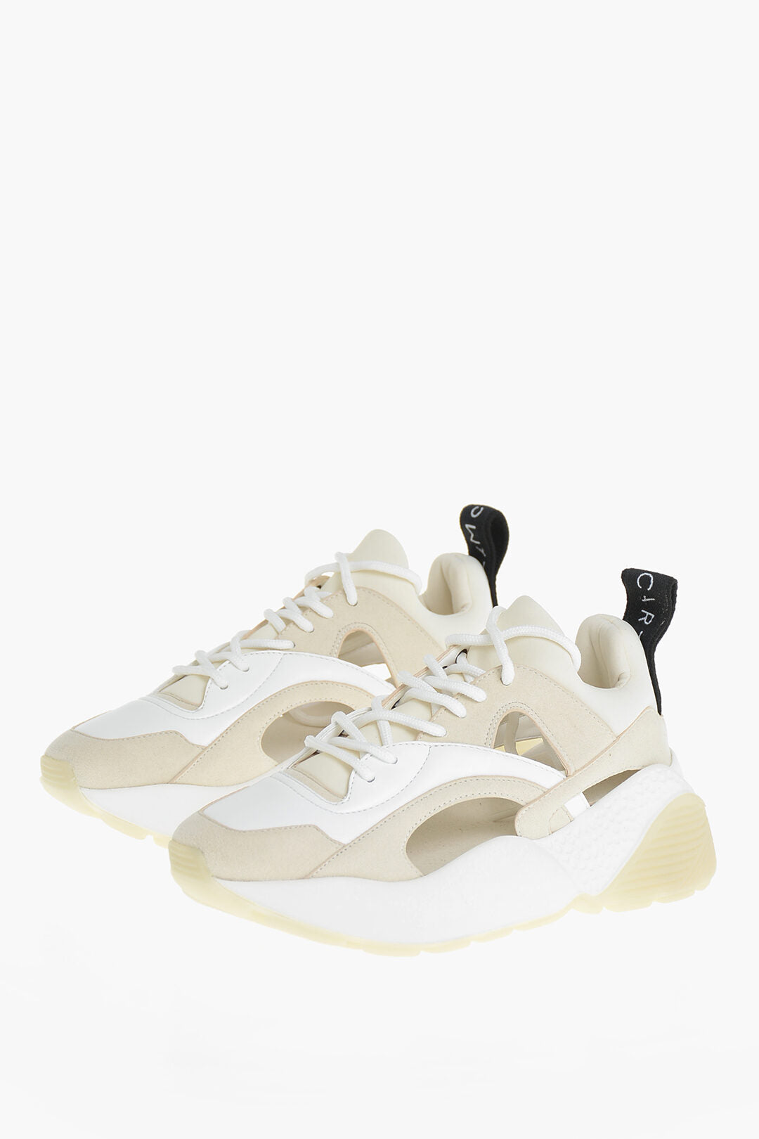 Stella McCartney 2405~Eco Leather Sneakers with Cut-Out Details 6cm