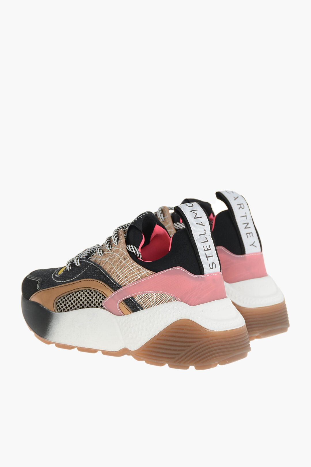 Stella McCartney 3250~Faux Leather Sneakers ECLYPSE With Cork Details And 5.5cm Chunky Sole