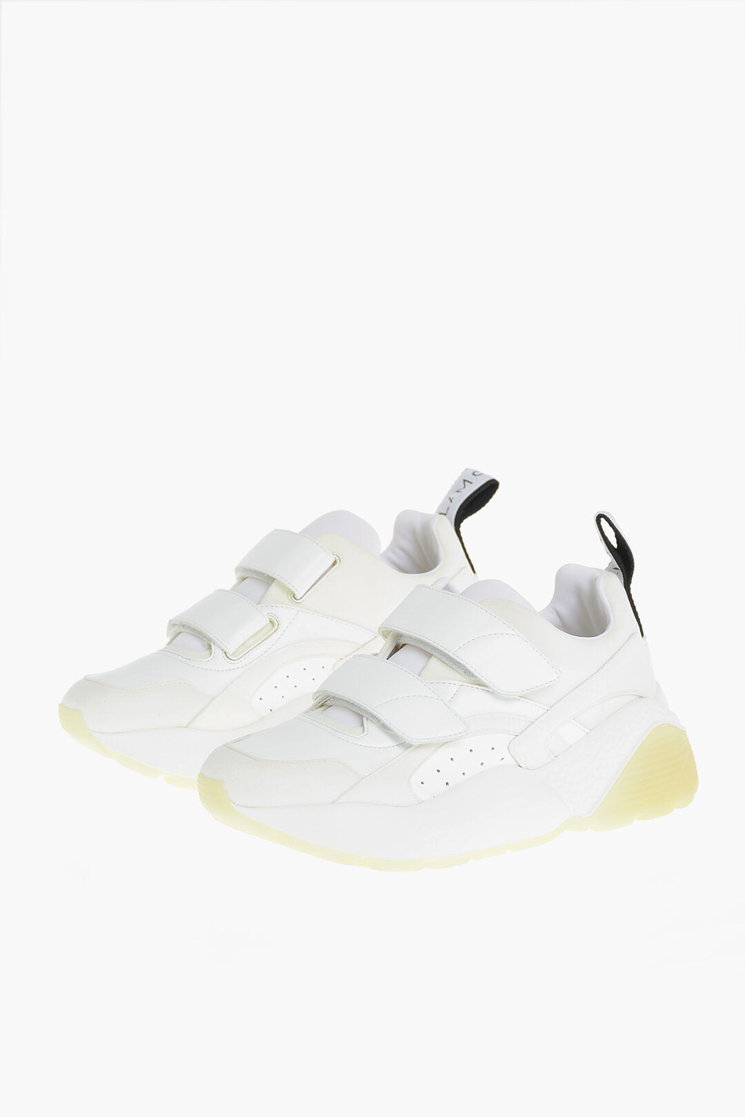 Stella McCartney 2405~Vegan Leather Sneakers with Velcro Closure and 5.5cm Chunky Sole