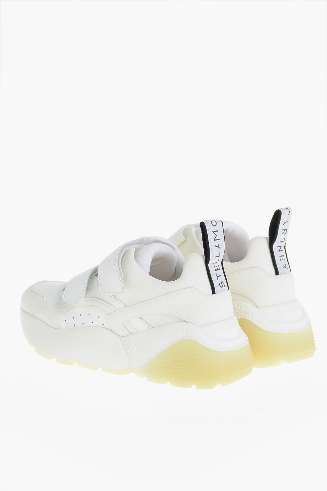 Stella McCartney 2405~Vegan Leather Sneakers with Velcro Closure and 5.5cm Chunky Sole, view 2