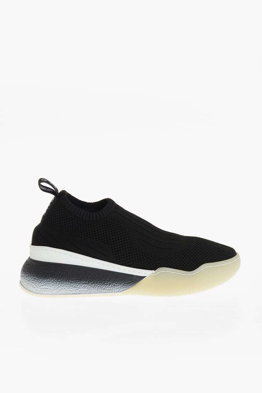 Stella McCartney 3500~Perforated Fabric Slip-On Sneakers with Gradient Sole, view 3