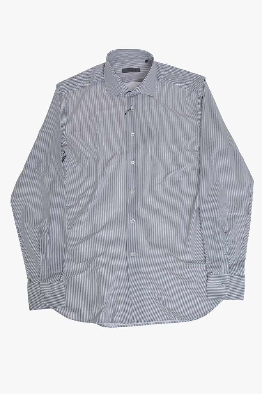 Corneliani 2470~Wrinkle-Free Stretch Fabric Shirt With Hairline Stripes