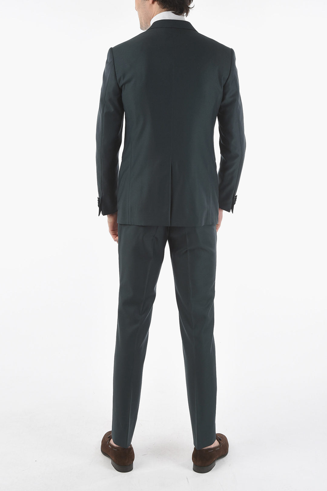 Corneliani 2850~Three-Piece Suit with Waistcoat CERIM.ACADEMY in Virgin Wool with Single Vent and Peak Lapel, view 2