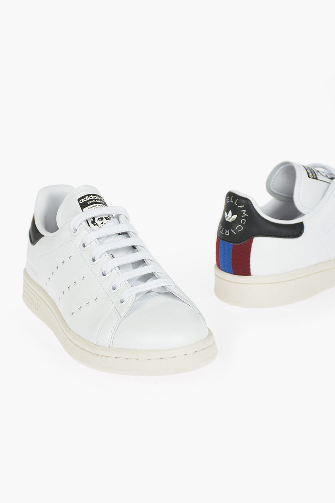 Stella McCartney 0120~ADIDAS Low-Top Eco-Leather Sneakers STAN SMITH with Contrasting Stripes