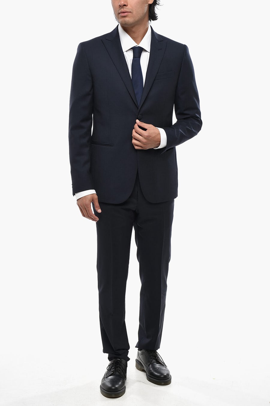 Corneliani 2405~CC COLLECTION Two-Button Blazer with Lance Lapel, view 3