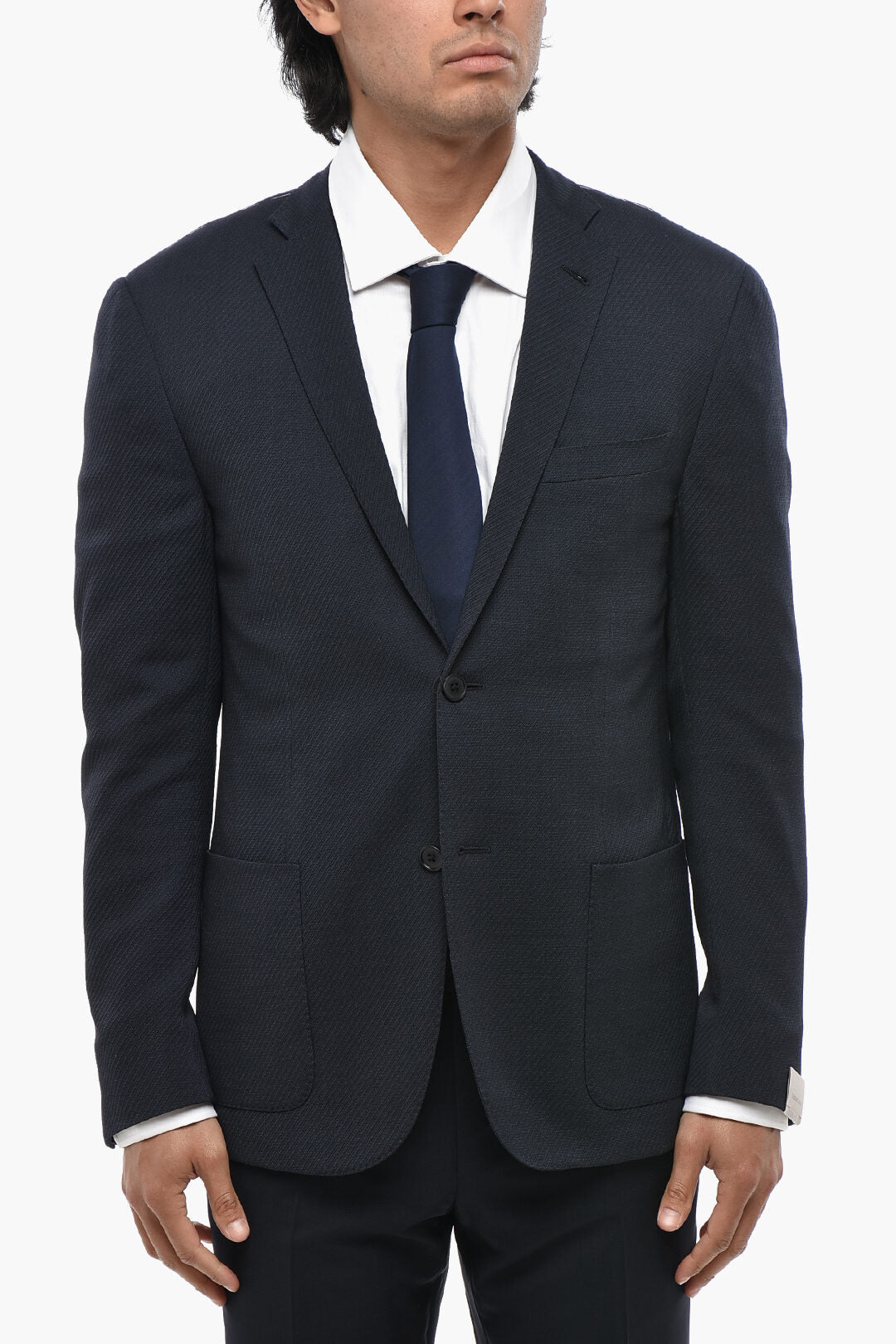 Corneliani 2405~Two-Button Textured Wool-Blend Blazer GATE