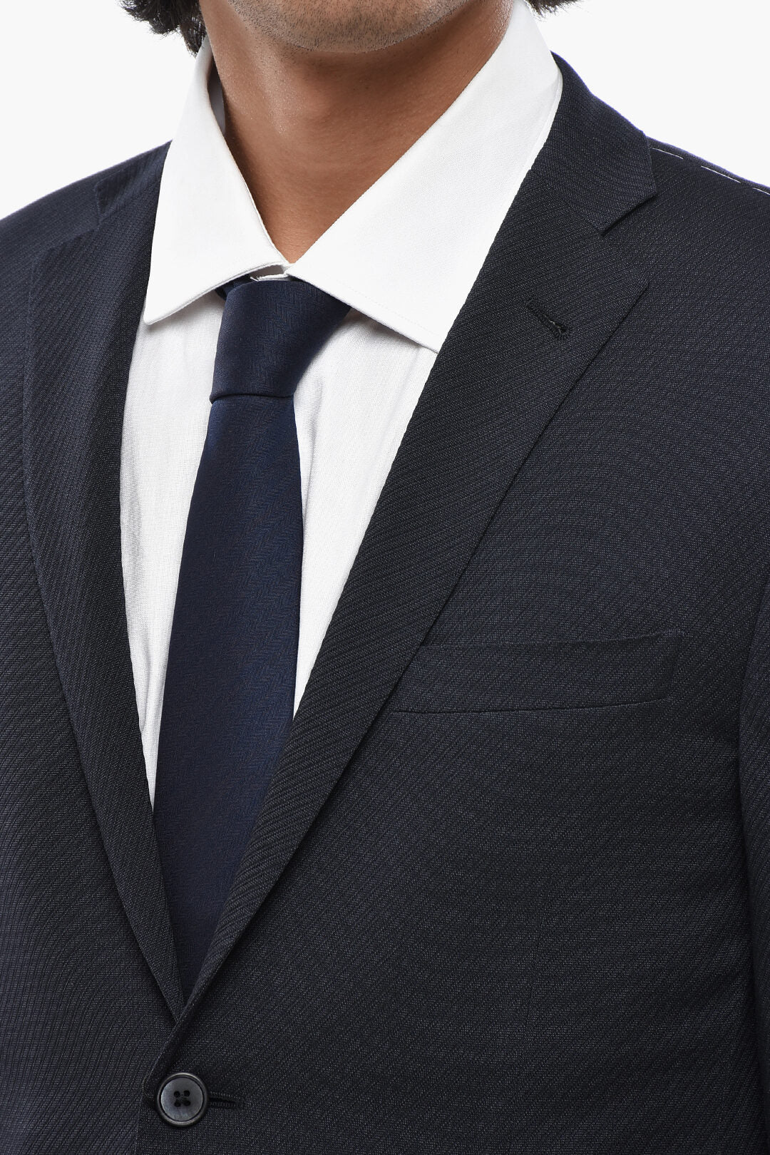 Corneliani 2405~Two-Button Textured Wool-Blend Blazer GATE, view 2