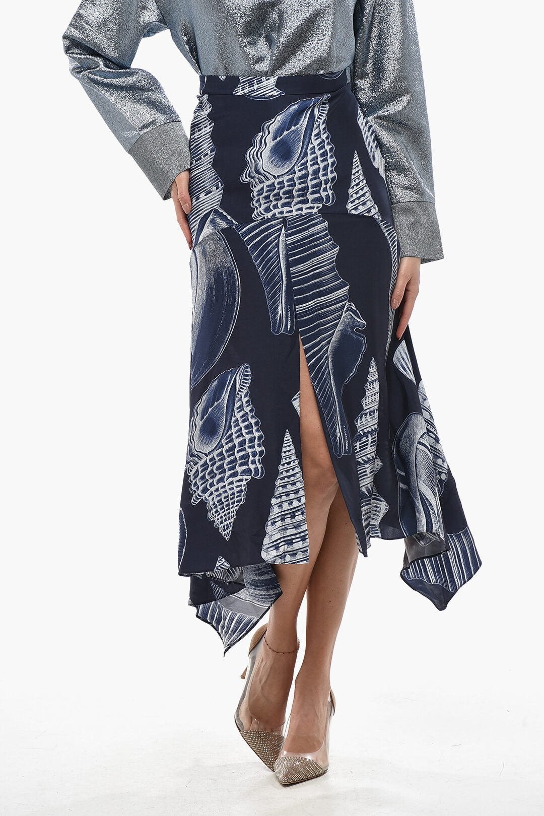 Stella McCartney 2405~Patterned Satin Midi Skirt ARIAH