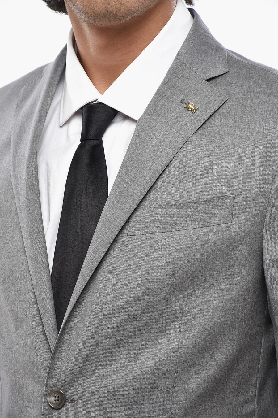Corneliani 2470~CC COLLECTION Virgin Wool Jacket with Patch Pockets, view 3