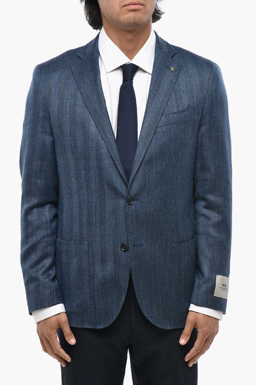 Corneliani 2405~CC COLLECTION Virgin Wool Blend Blazer with Classic Lapel