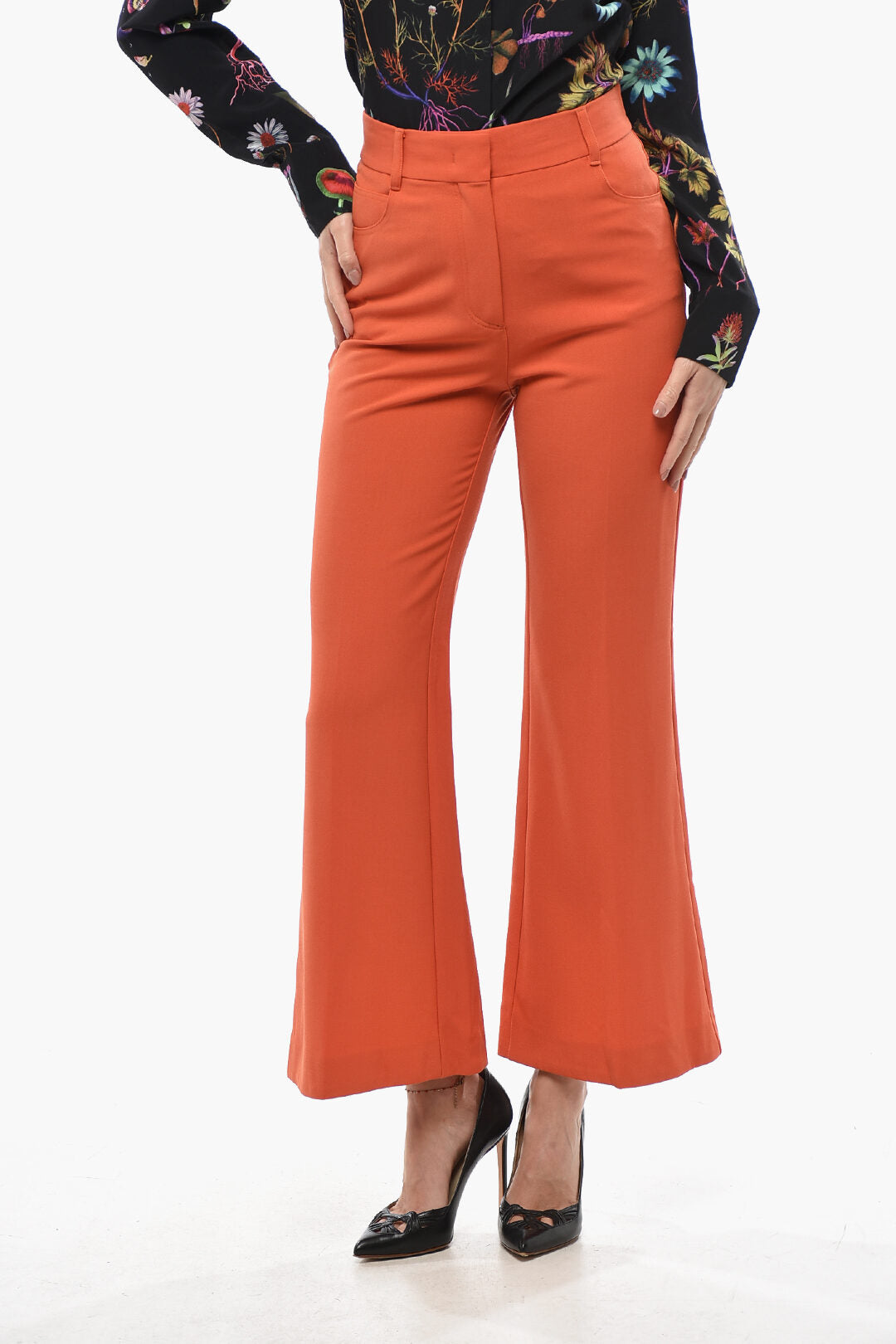 Stella McCartney 2950~Wool-Blend 5-Pocket Pants with Bootcut Hem