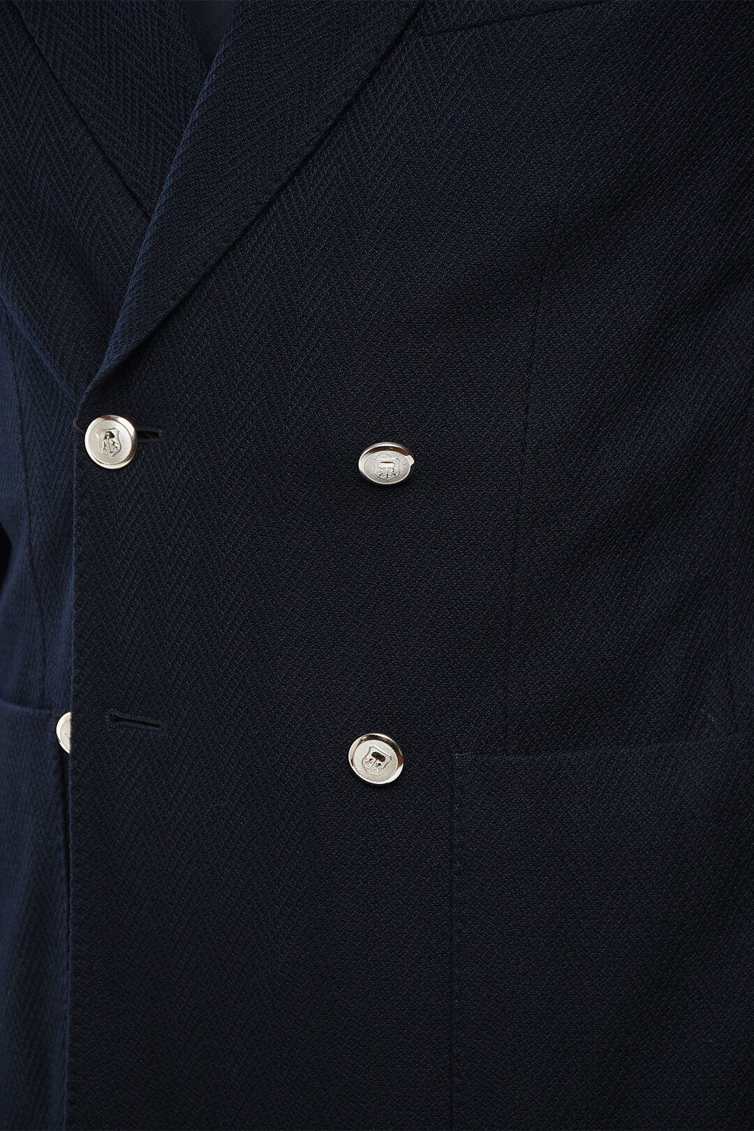 Corneliani 2405~Textured Cotton Unlined Double-Breasted Blazer