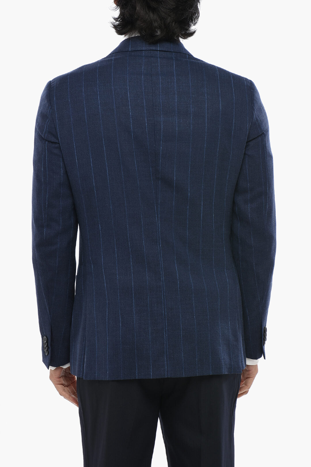 Corneliani 2405~Pinstripe Wool-Blend Half-Lined Blazer