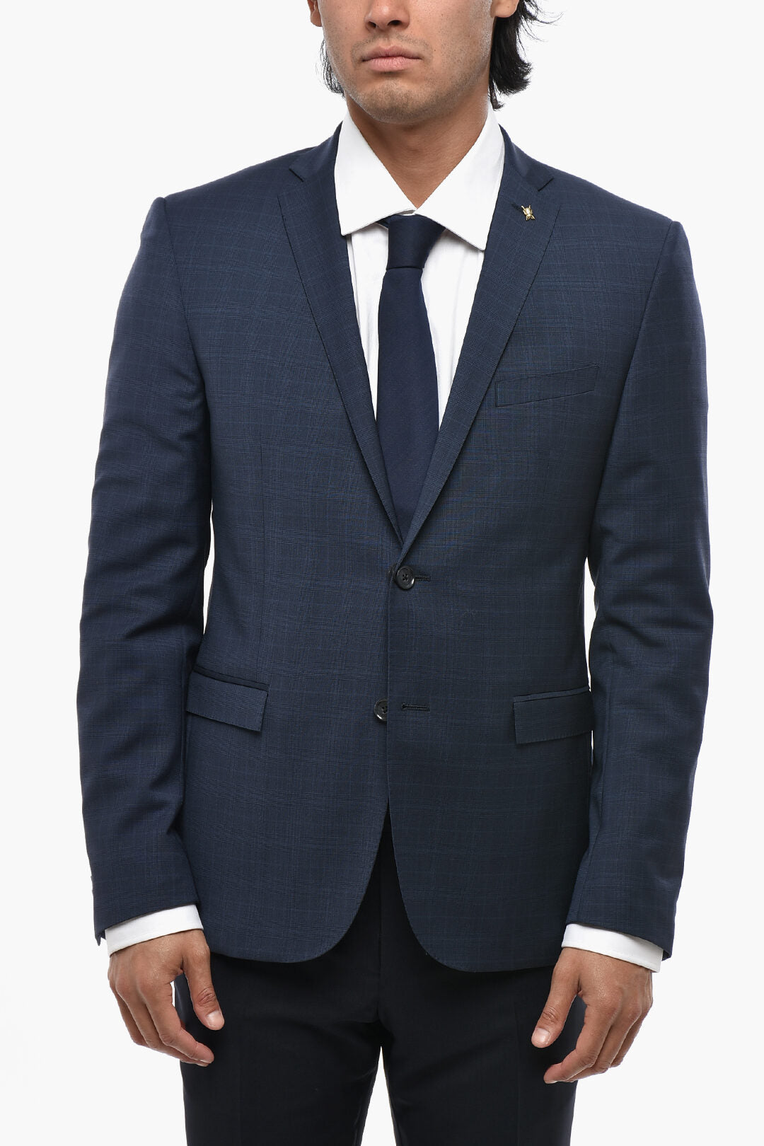 Corneliani 2405~CC COLLECTION Wool-Blend Blazer With District Check Pattern