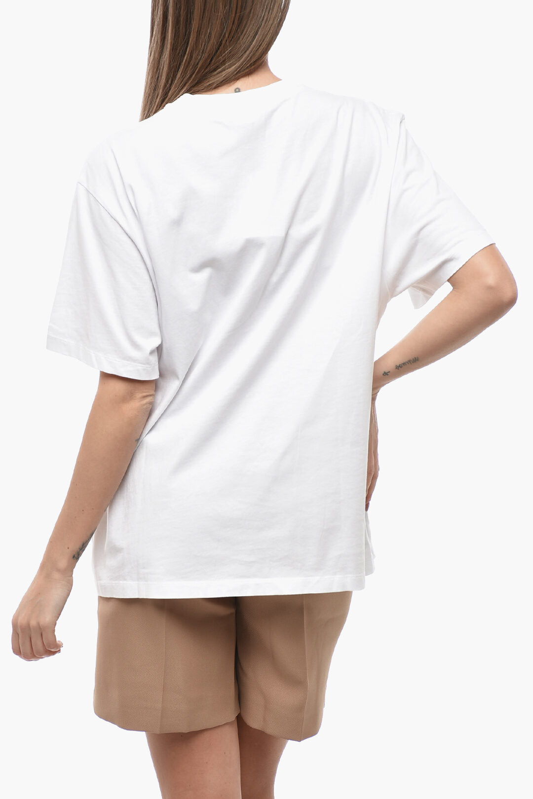 Stella McCartney 2405~Cotton Crew-Neck T-Shirt STELLA with Printed Logo