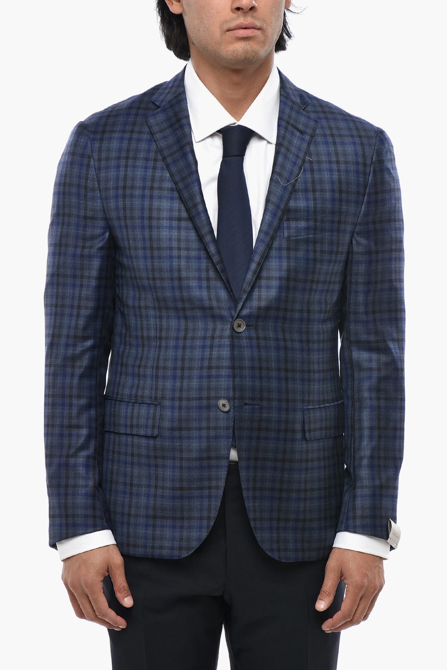 Corneliani 2405~Virgin Wool Blazer GATE with Gingham Pattern