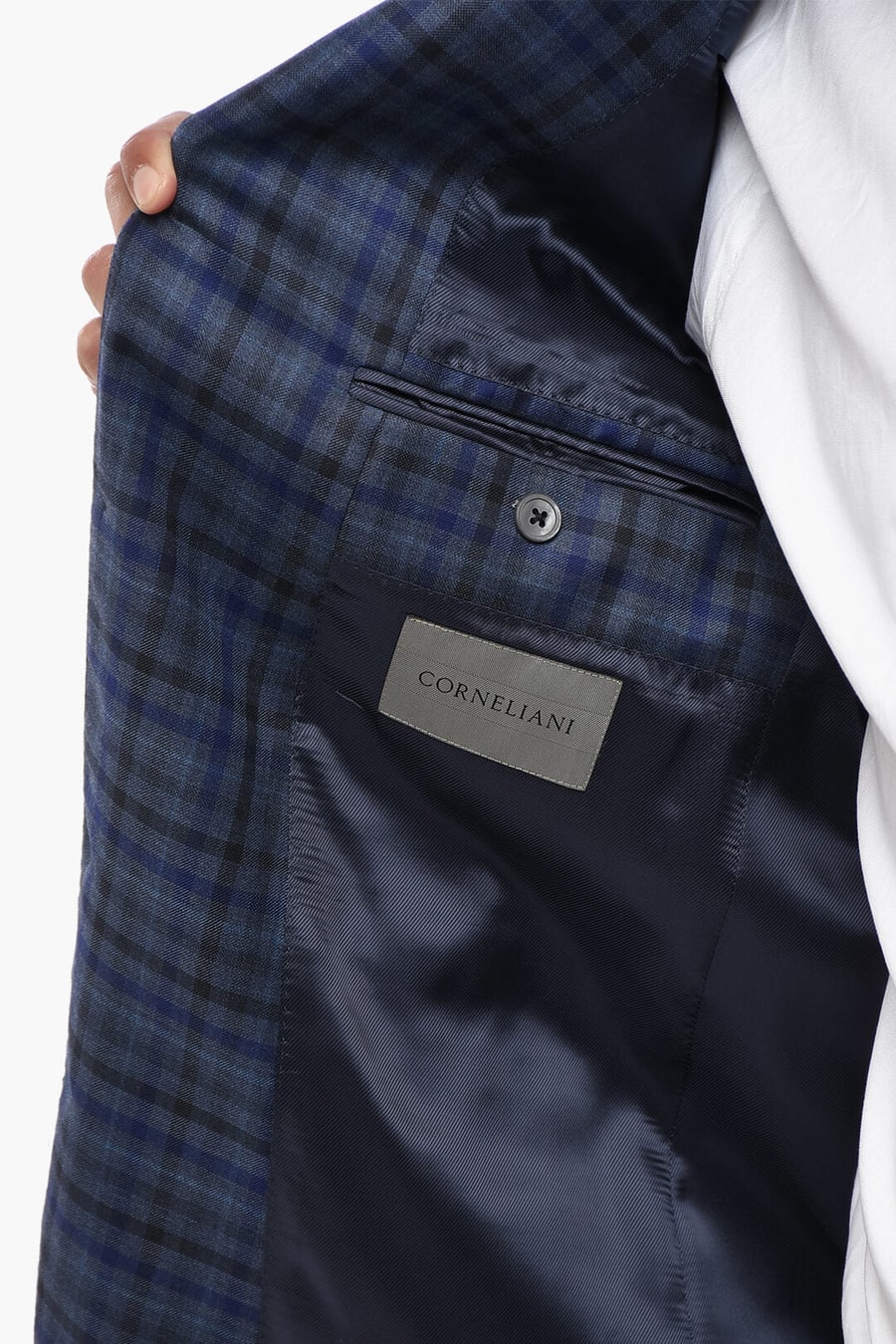 Corneliani 2405~Virgin Wool Blazer GATE with Gingham Pattern, view 5