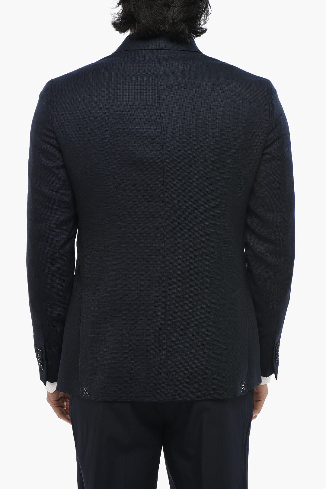 Corneliani 2405~CC COLLECTION Half-Lined Virgin Wool Blazer with Lance Lapel, view 2