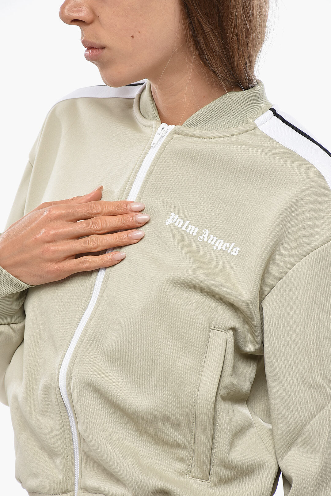 Palm Angels 2500~Track Sweatshirt With Contrast Side Bands, view 2
