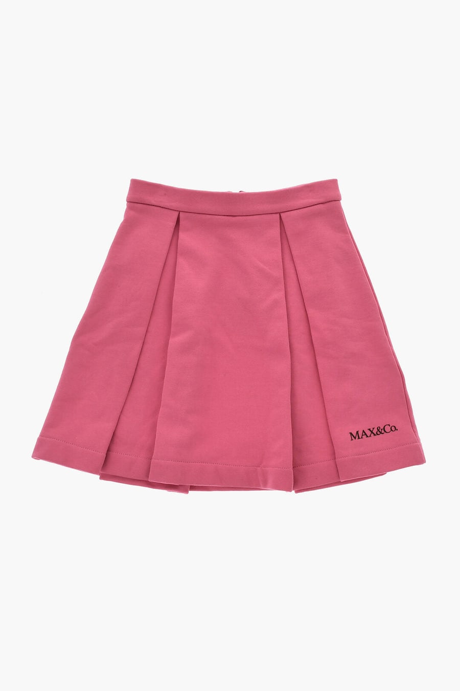 Max&Co. Kid 1050~Flared Solid-Color Skirt with Embossed Logo