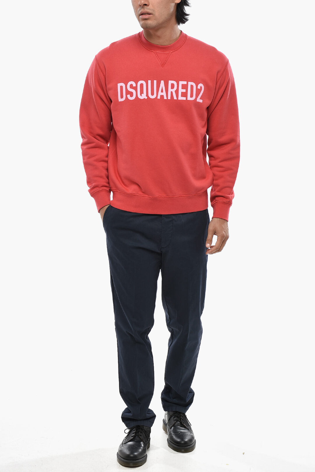 Dsquared2 2550~Cotton Crewneck Sweatshirt with Logo