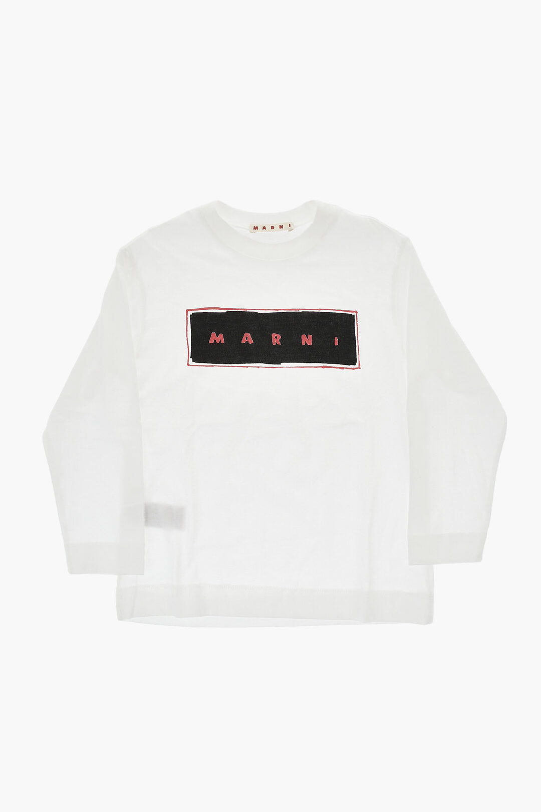Marni Kids 0405~Cotton T-Shirt With Front Logo Print