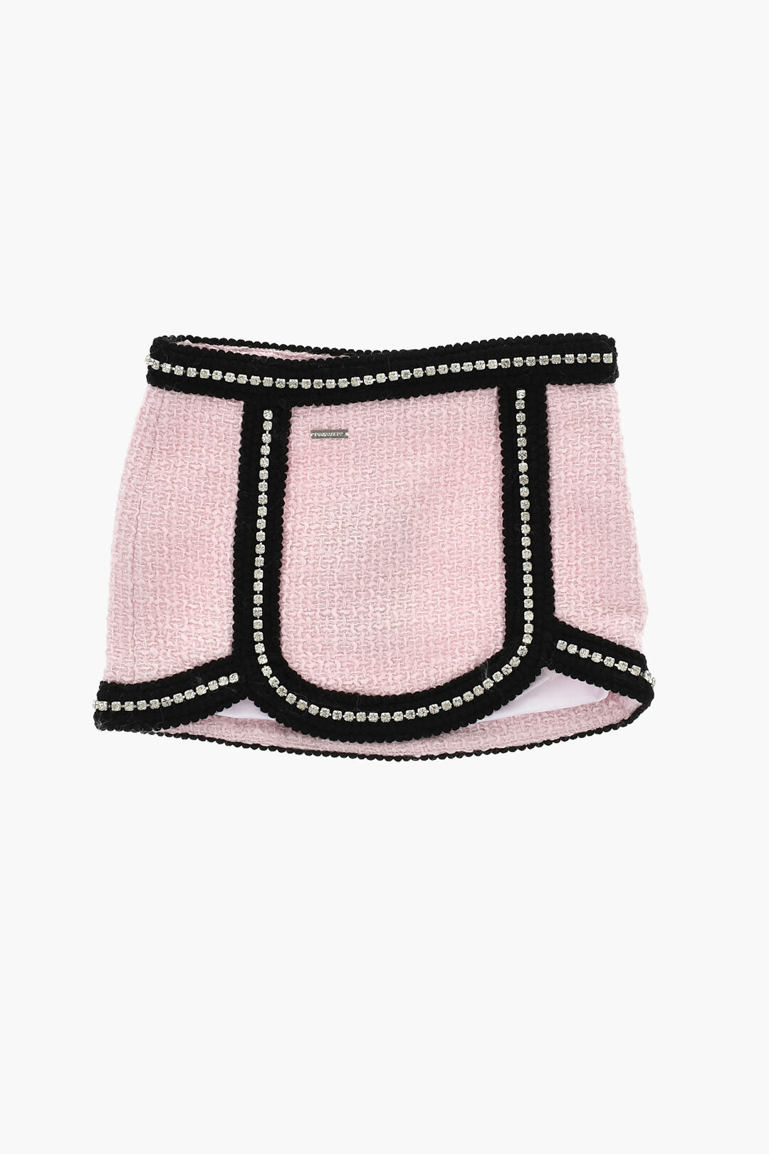 Dsquared2 Kids 1050~Wool-Blend Skirt Embellished with Rhinestones