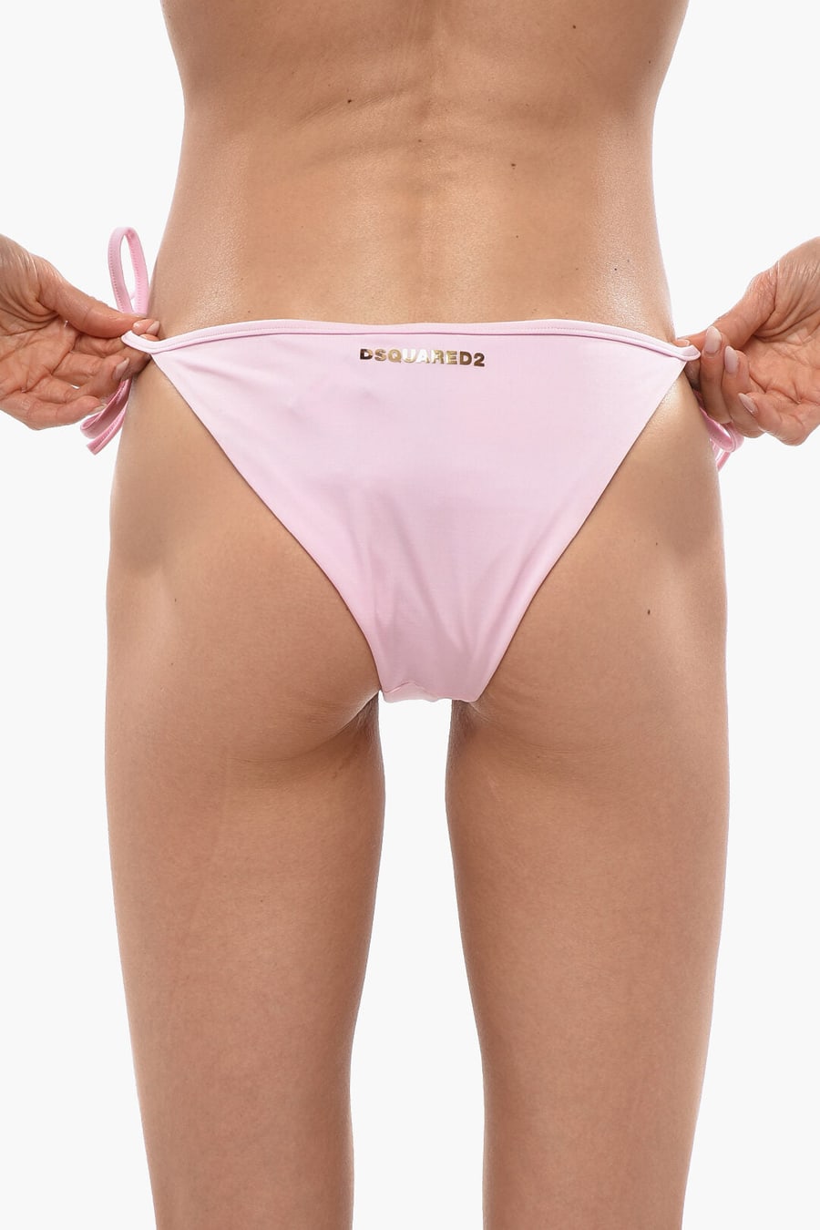 Dsquared2 3050~Solid Tie-Side Bikini Brief With Embossed Logo, view 2