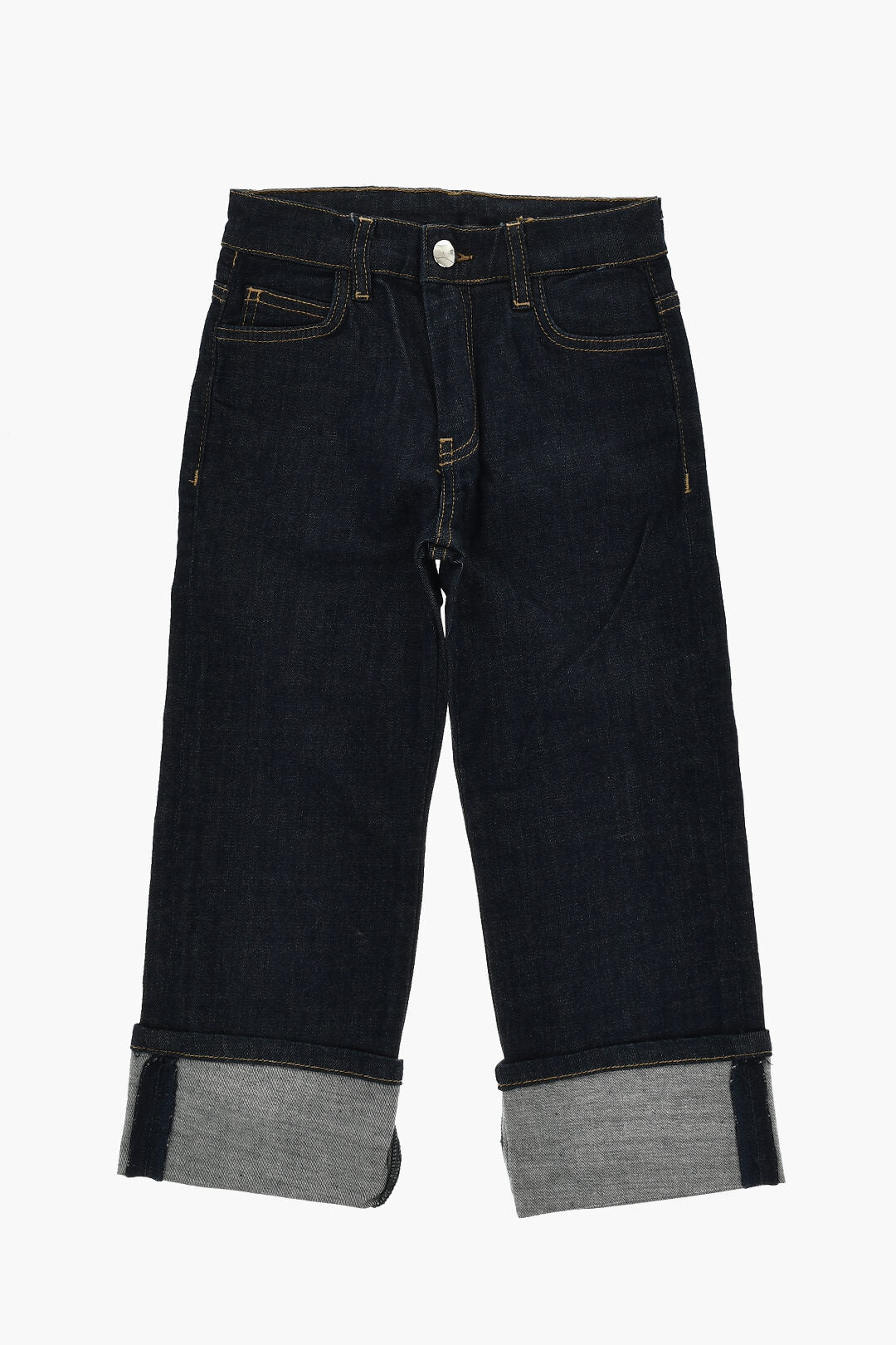 Marni Kids 2405~Dark-Wash Denim Jeans With 17cm Cuffs
