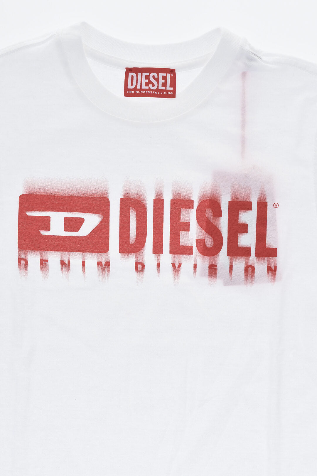 Diesel Kids 0405~Crew Neck BLURRED T-Shirt With Printed Logo