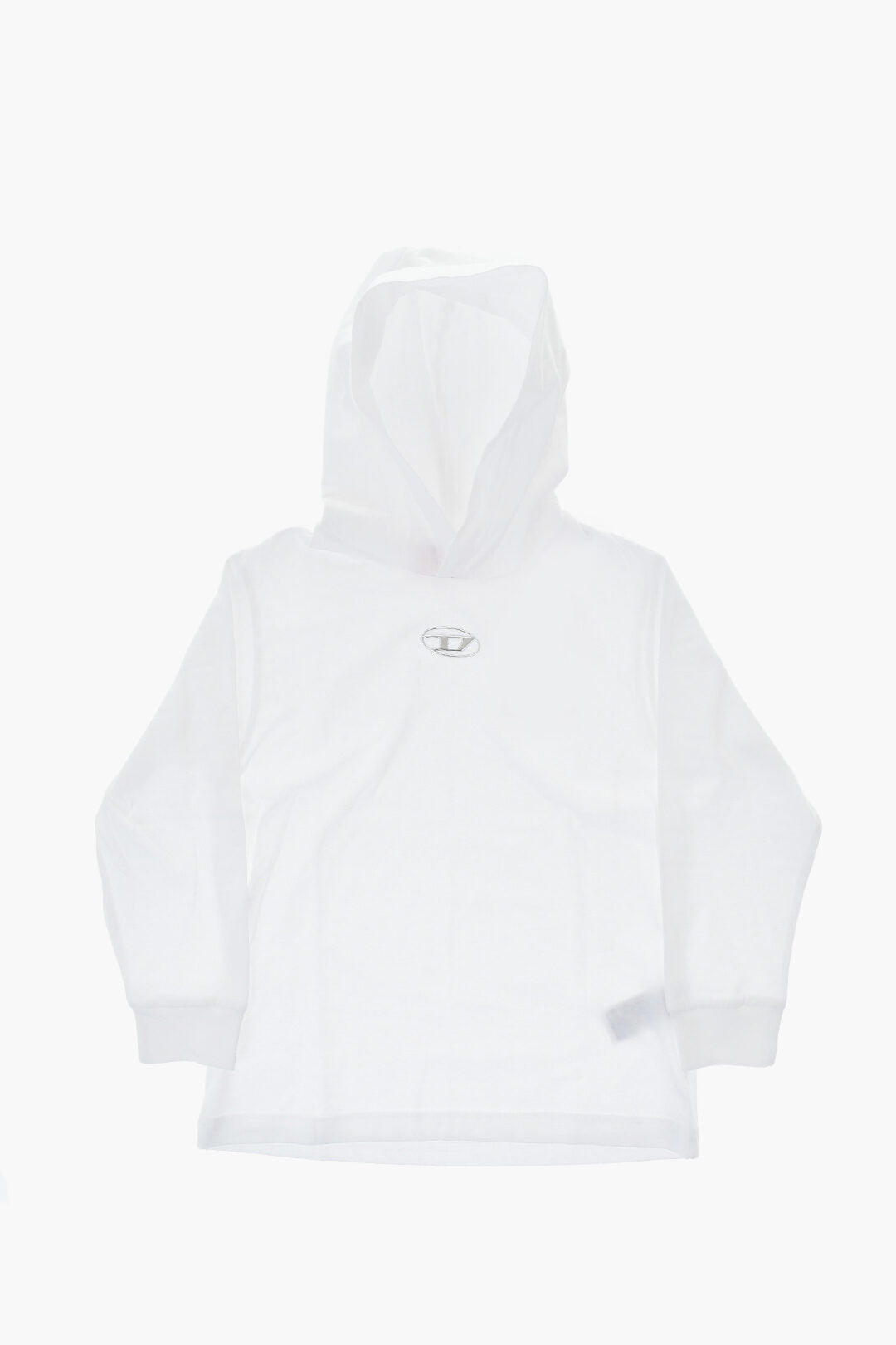 Diesel Kids 0405~MM6 Cotton Long-Sleeve T-Shirt with Hood