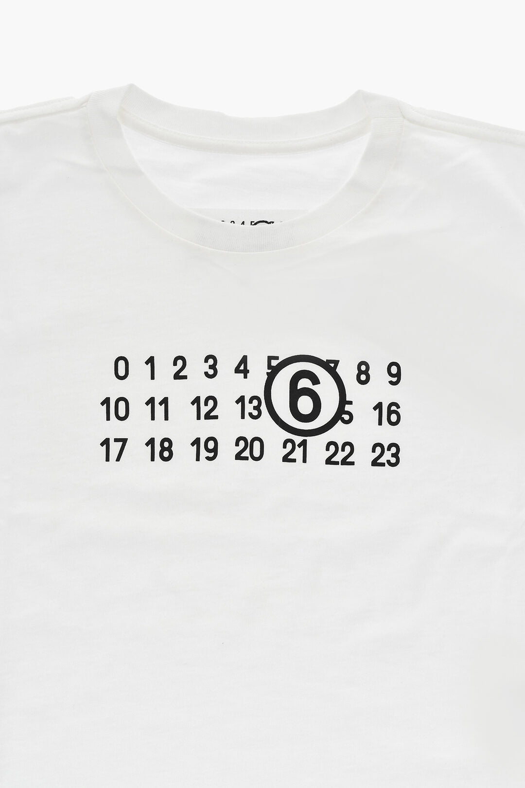 Maison Margiela Kids 0405~MM6 Cropped-Fit T-Shirt with Print, view 2