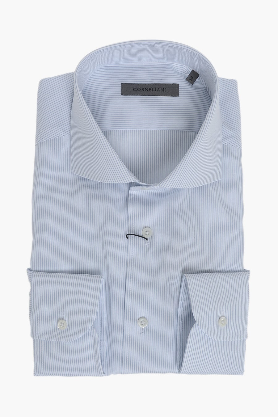 Corneliani 2405~Two-Tone Striped Shirt With French Collar