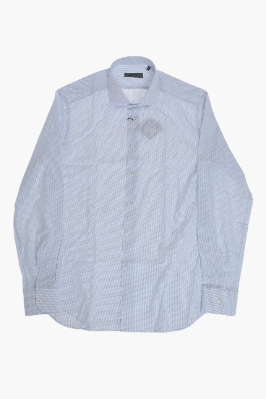 Corneliani 2405~Two-Tone Striped Shirt With French Collar, view 2