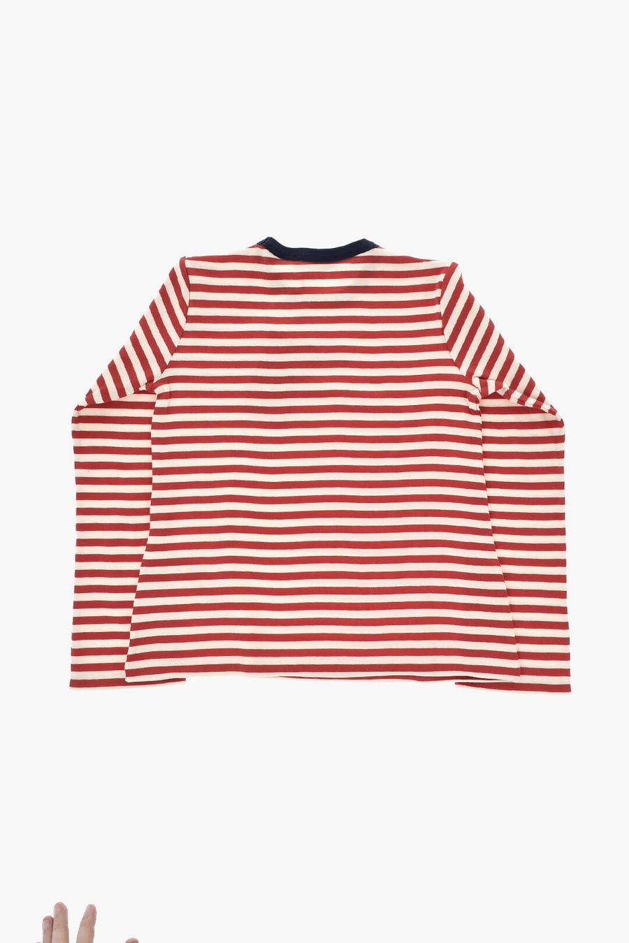 Max&Co. Kid 0550~Long-Sleeve T-Shirt with Awning Pattern, view 3