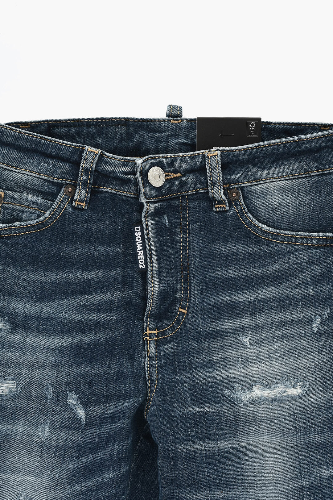 Dsquared2 Kids 0405~5-Pocket Jeans Boston Fit With Rips 14cm, view 2