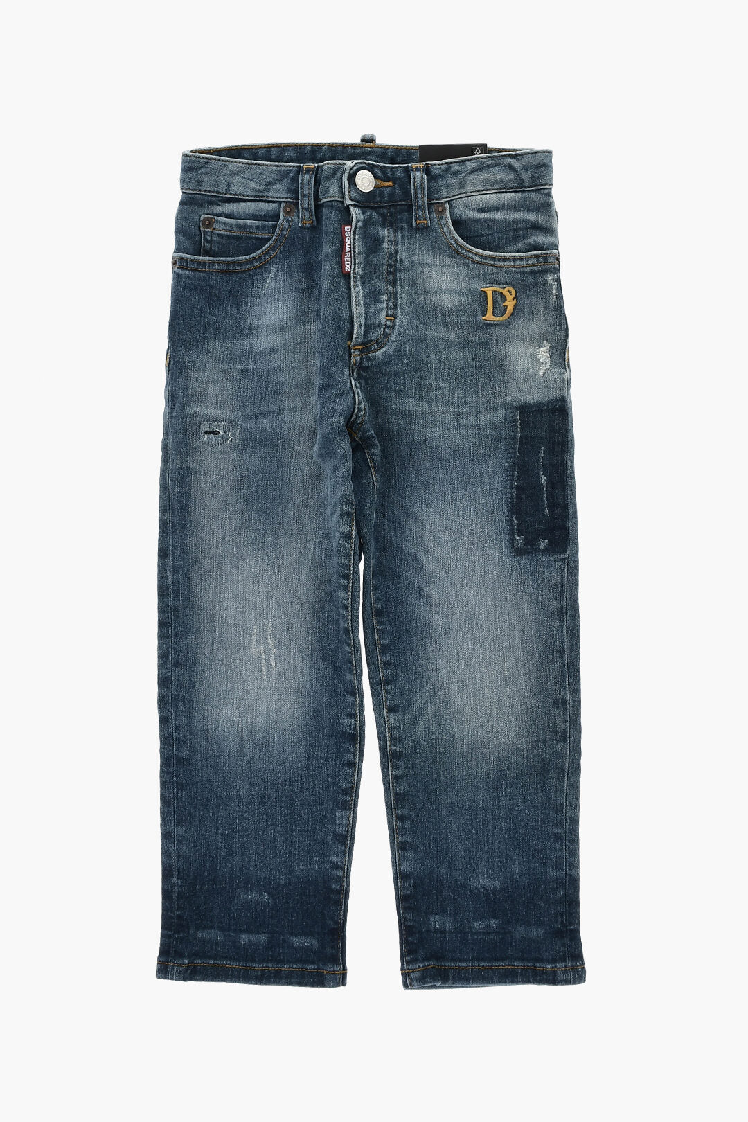 Dsquared2 Kids 0405~Boston Fit Jeans With Embroidered Logo 14cm
