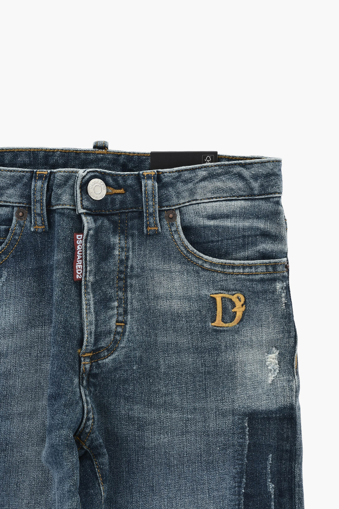 Dsquared2 Kids 0405~Boston Fit Jeans With Embroidered Logo 14cm, view 2