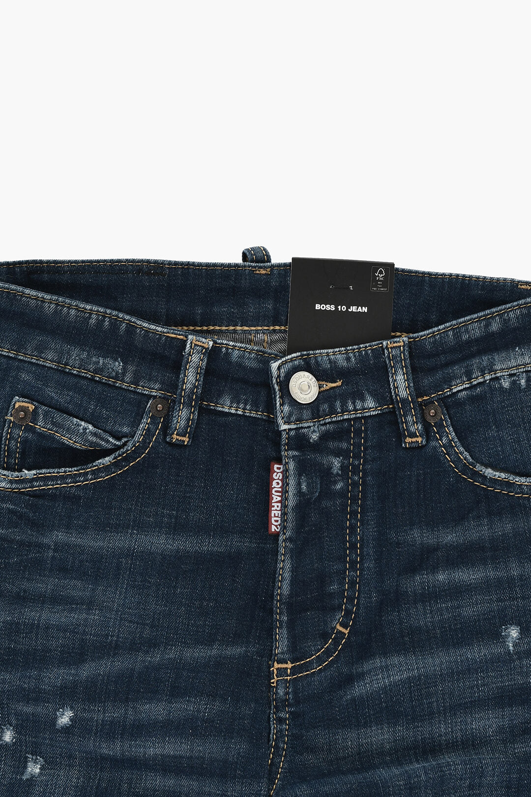Dsquared2 Kids 0405~Boss10 Fit 5-Pocket Denim Jeans Dark Wash 15cm, view 2