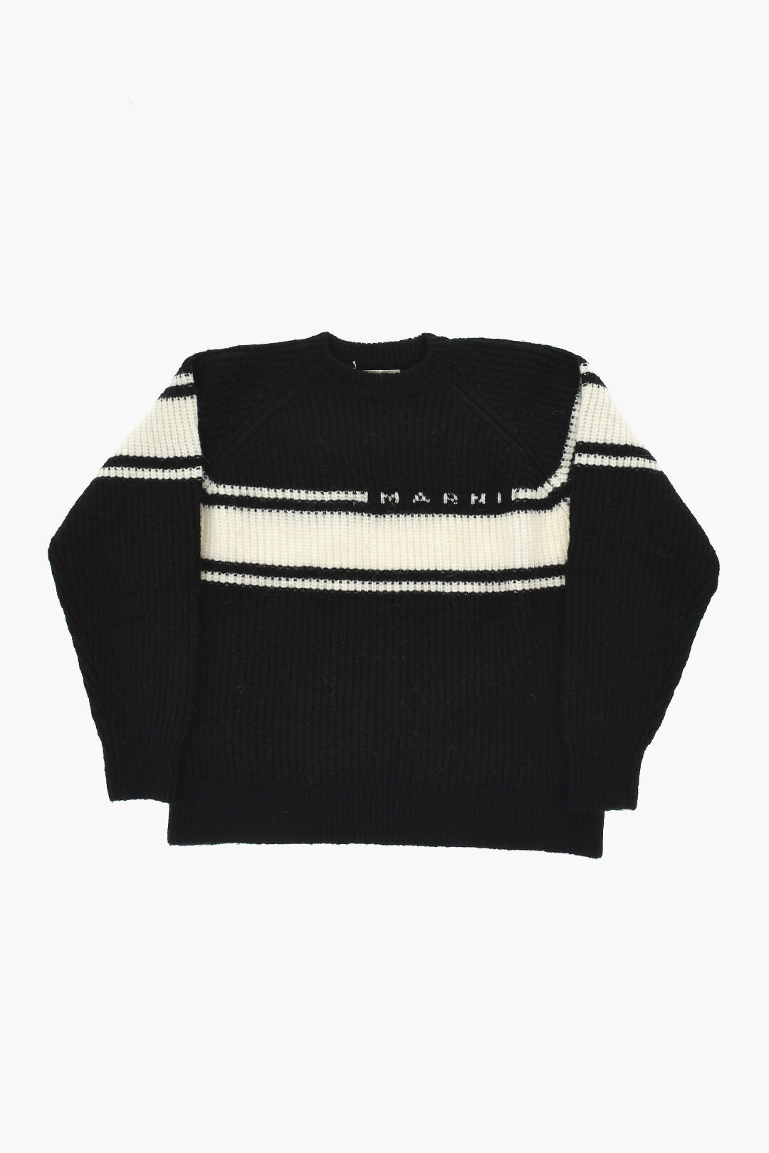 Marni Kids 1500~Wool-Blend Crewneck Pullover with Contrast Band