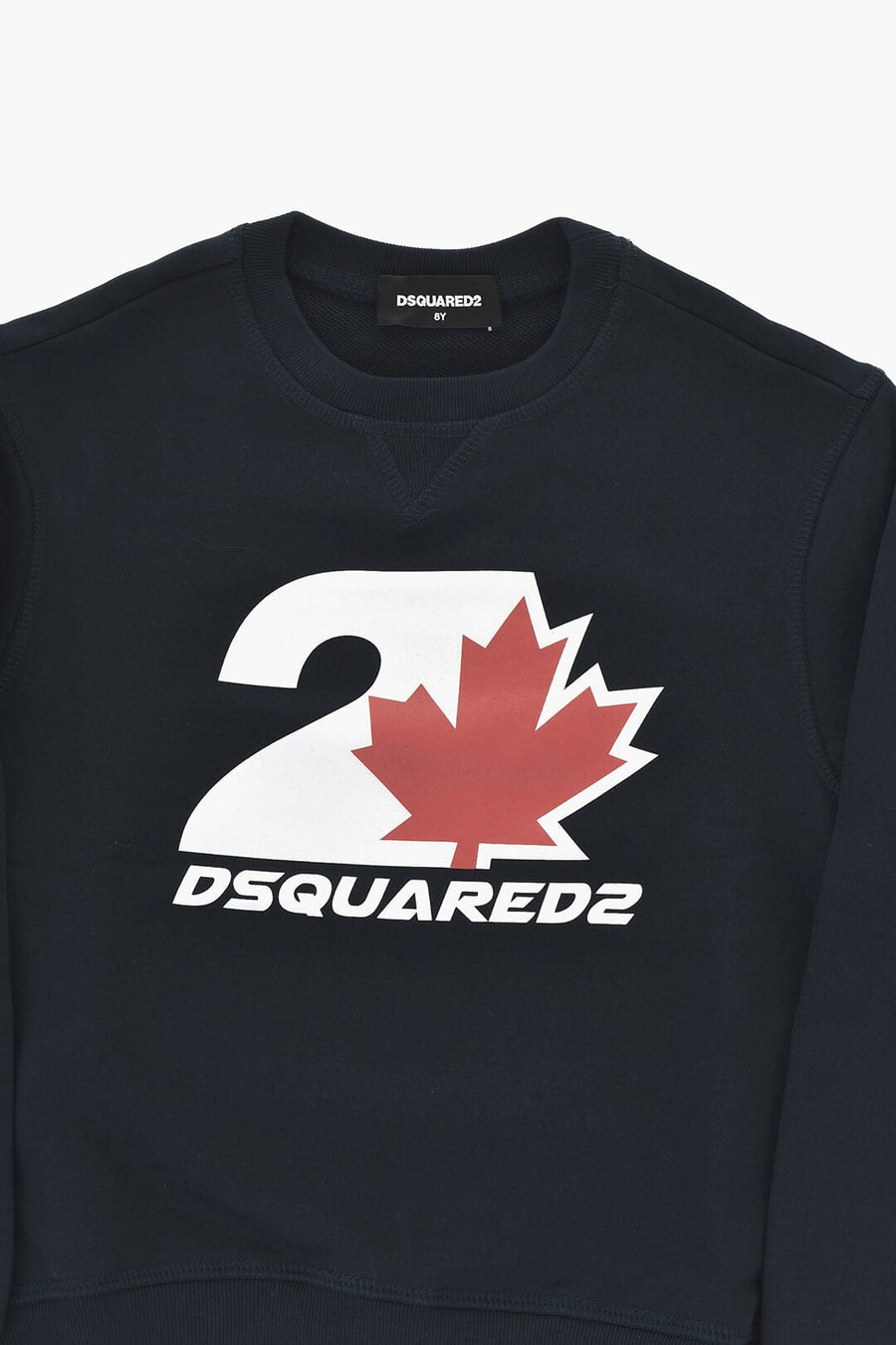 Dsquared2 Kids 0405~Crewneck Sweatshirt LEAF With Front Print, view 2