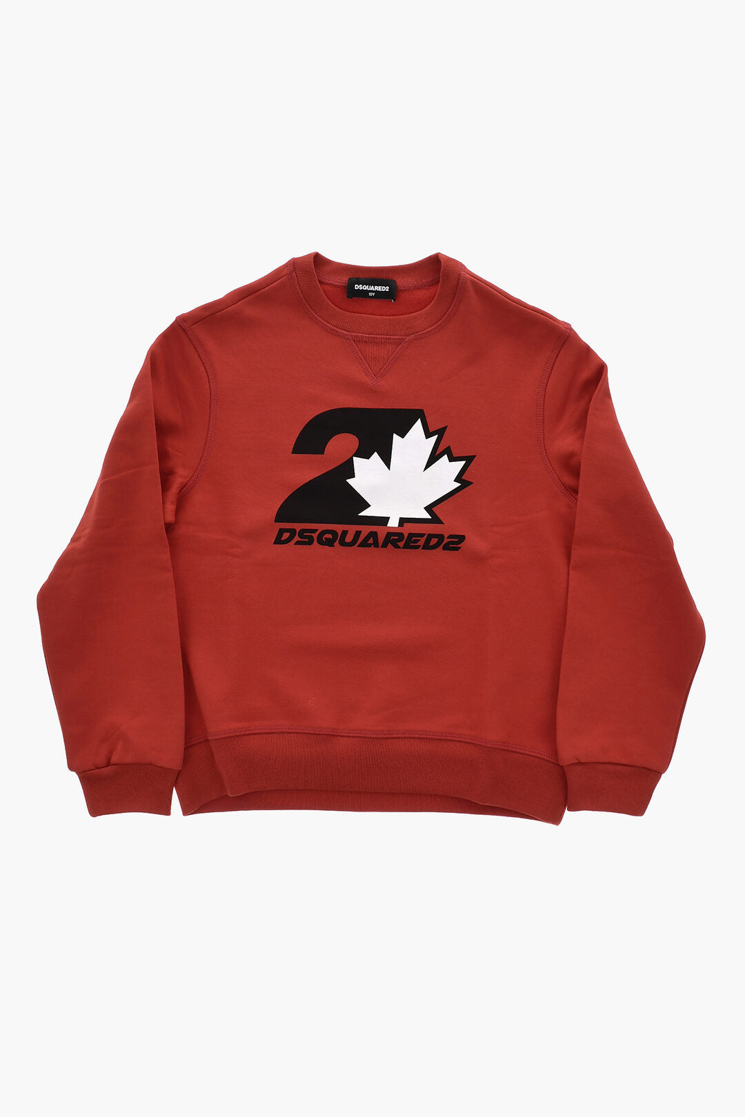 Dsquared2 Kids 2550~Crewneck Brushed Cotton Sweatshirt With Printed Logo