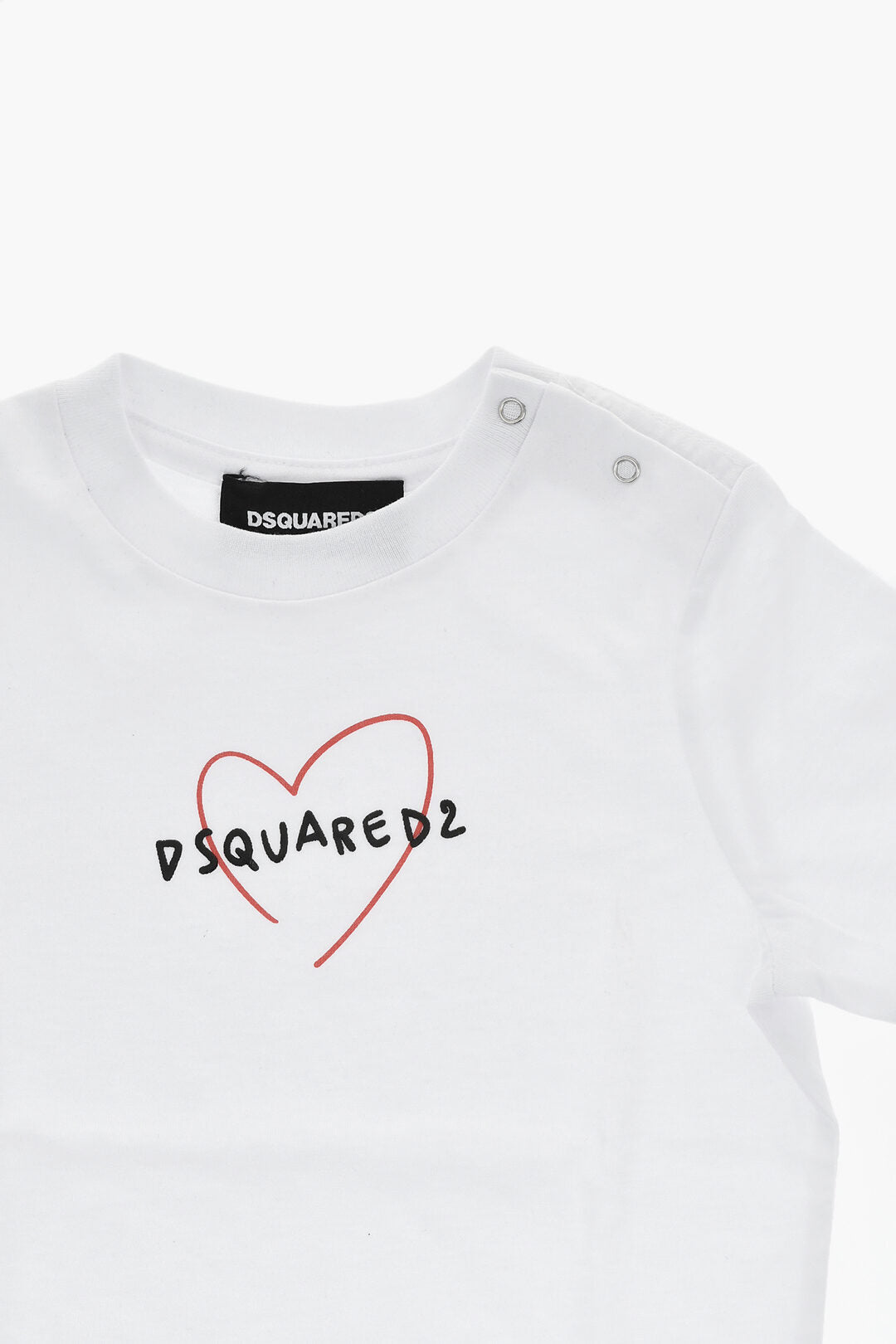 Dsquared2 Kids 0405~Cotton Crew Neck T-Shirt with Front Print, view 2