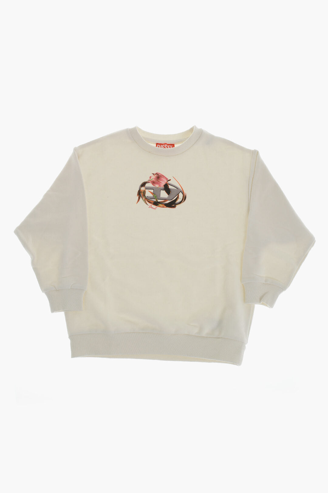 Diesel Kids 0405~Brushed Cotton Crewneck Sweatshirt SERUFFIX