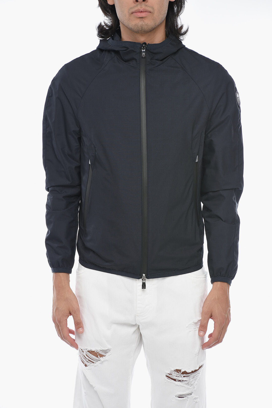 Corneliani 2405~ID Solid-Color Hooded Jacket